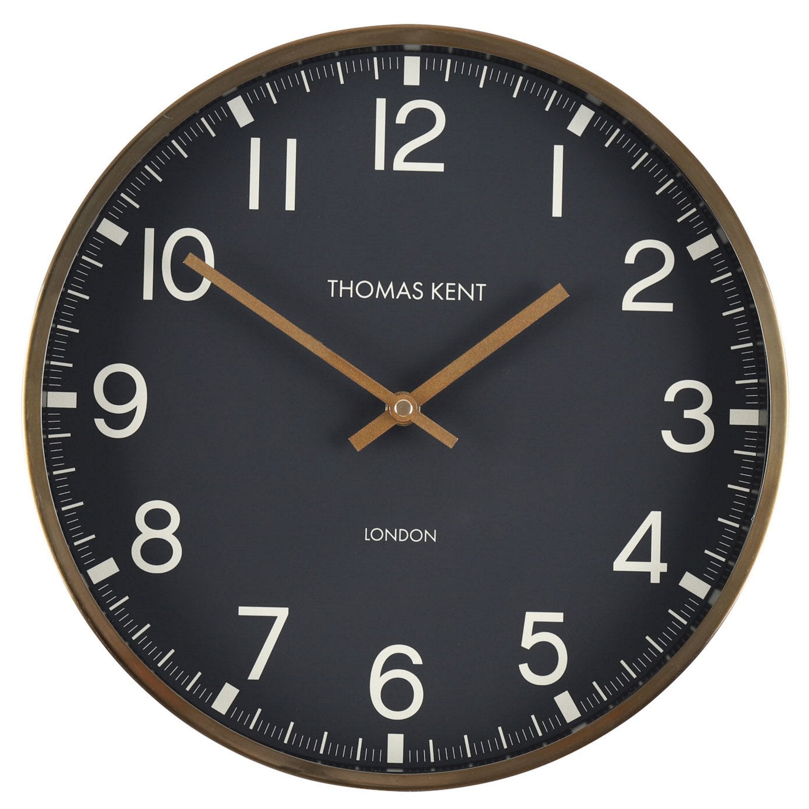Thomas Kent Clocksmith Wall Clock Brass/Black 30cm 24682