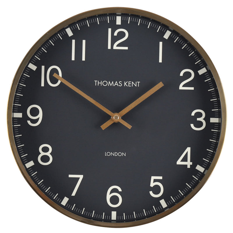 Thomas Kent Clocksmith Wall Clock Brass/Black 30cm 24682