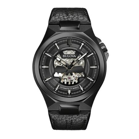 Bulova Classic Black Skull Men's Watch 98A238