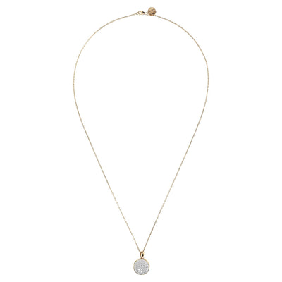 Bronzallure Golden Cubic Zirconia Round Necklace