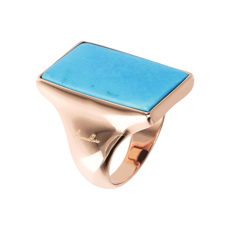 Bronzallure Rectangular Stone Adjustable Ring