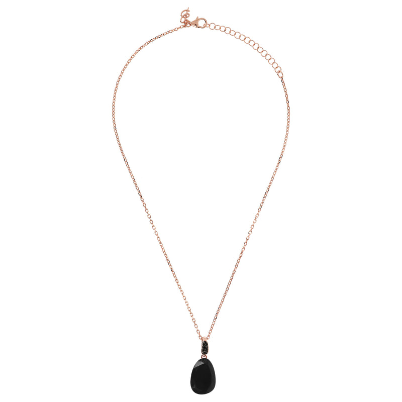 Bronzallure Necklace With Stone Pendant And Pave Details