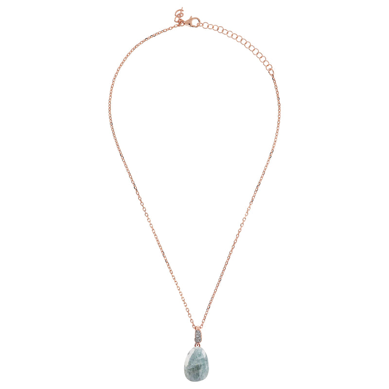 Bronzallure Necklace With Stone Pendant And Pave Details