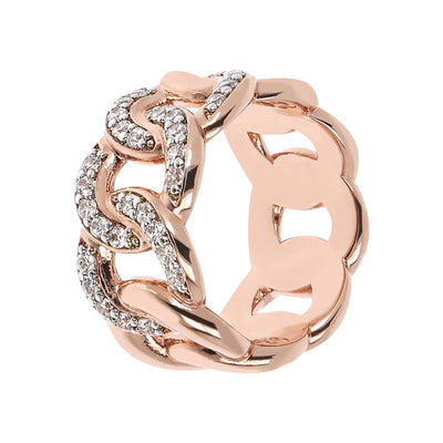 Bronzallure Altissima Cubic Zirconia Chain Link Ring