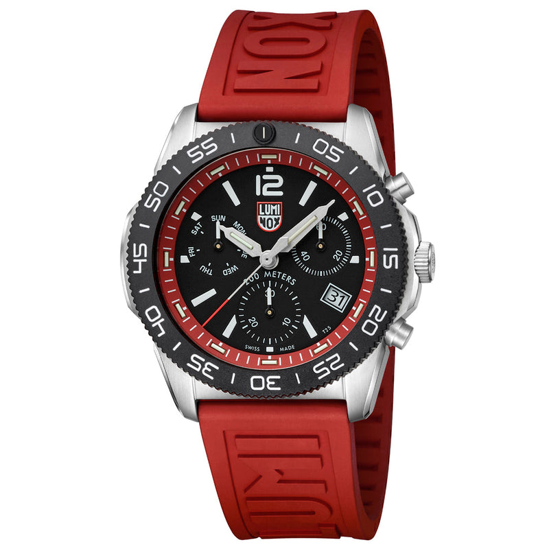 Luminox Pacific Diver 计时码表红色表带男士手表 XS.3155