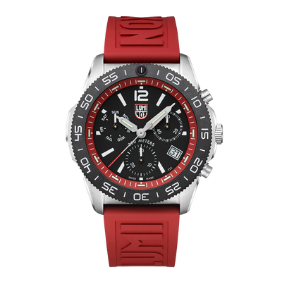 Luminox Pacific Diver 计时码表红色表带男士手表 XS.3155