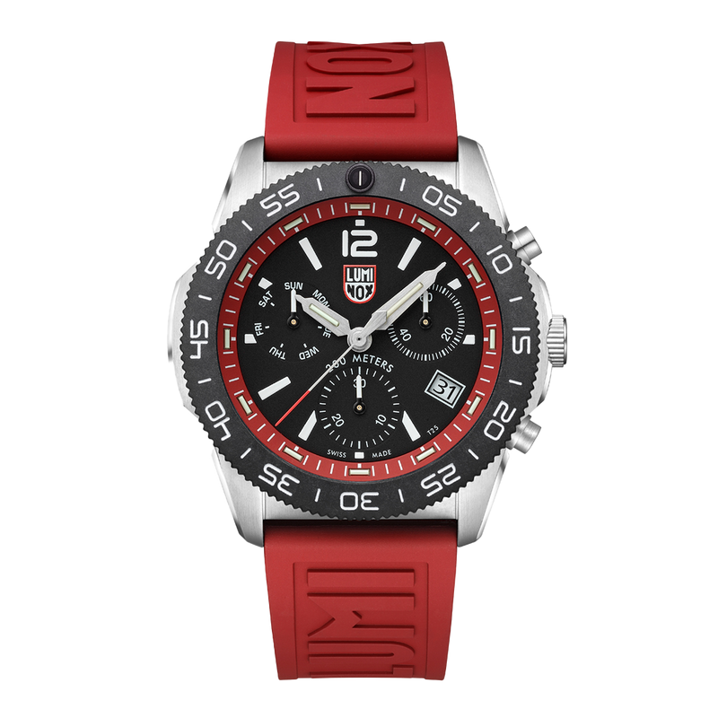 Luminox Pacific Diver 计时码表红色表带男士手表 XS.3155