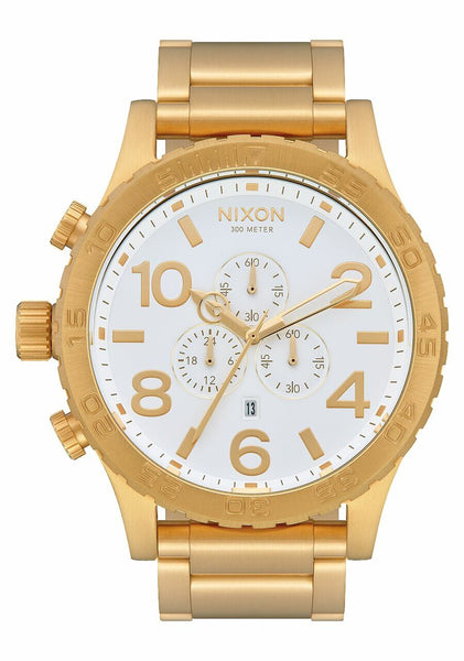 Nixon 51-30 Chrono Gold And White Mens Watch - A083-508-00