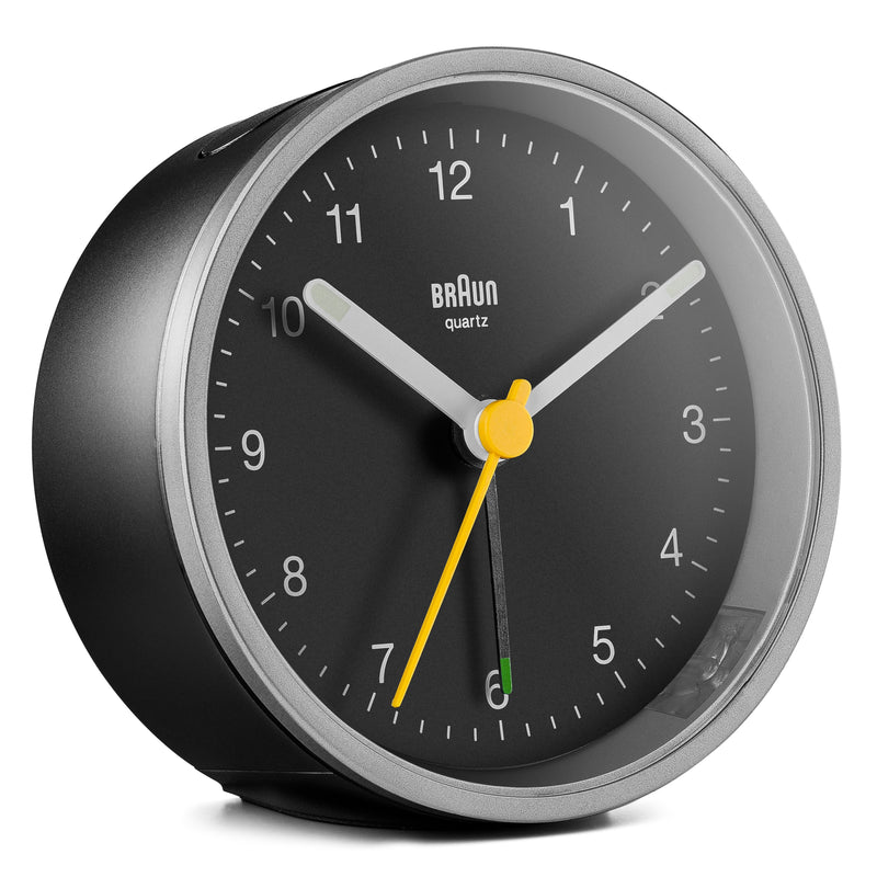 Braun Classic Analogue Alarm Clock Silver