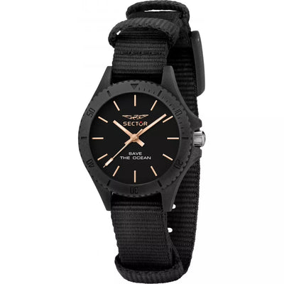 Sector Ladies Save the Ocean Black Nato Watch R3251539501