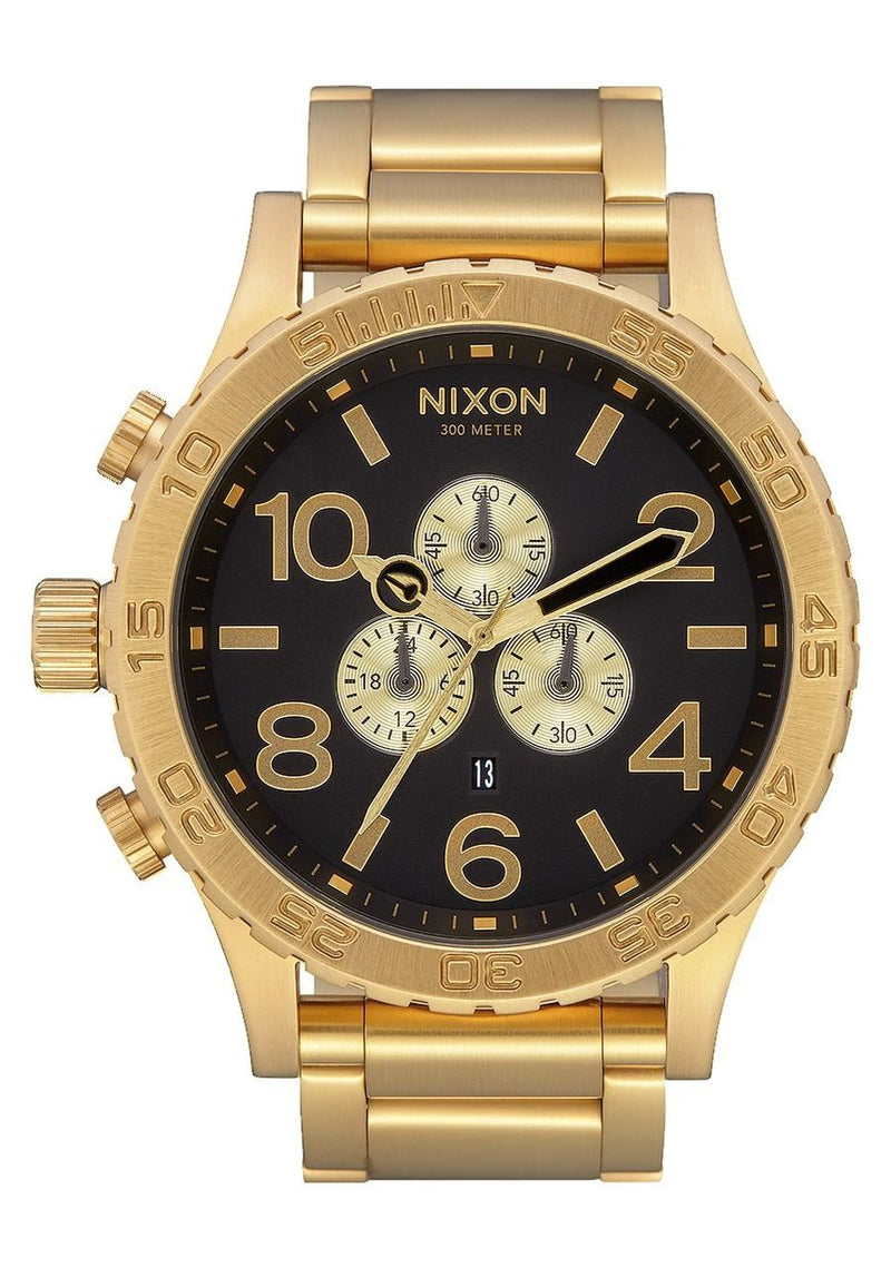 Nixon black and gold watch hotsell