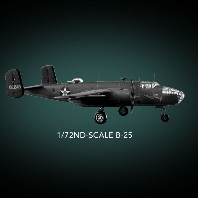 B-25 Mitchell bomber aircraft model at 1/72 scale.