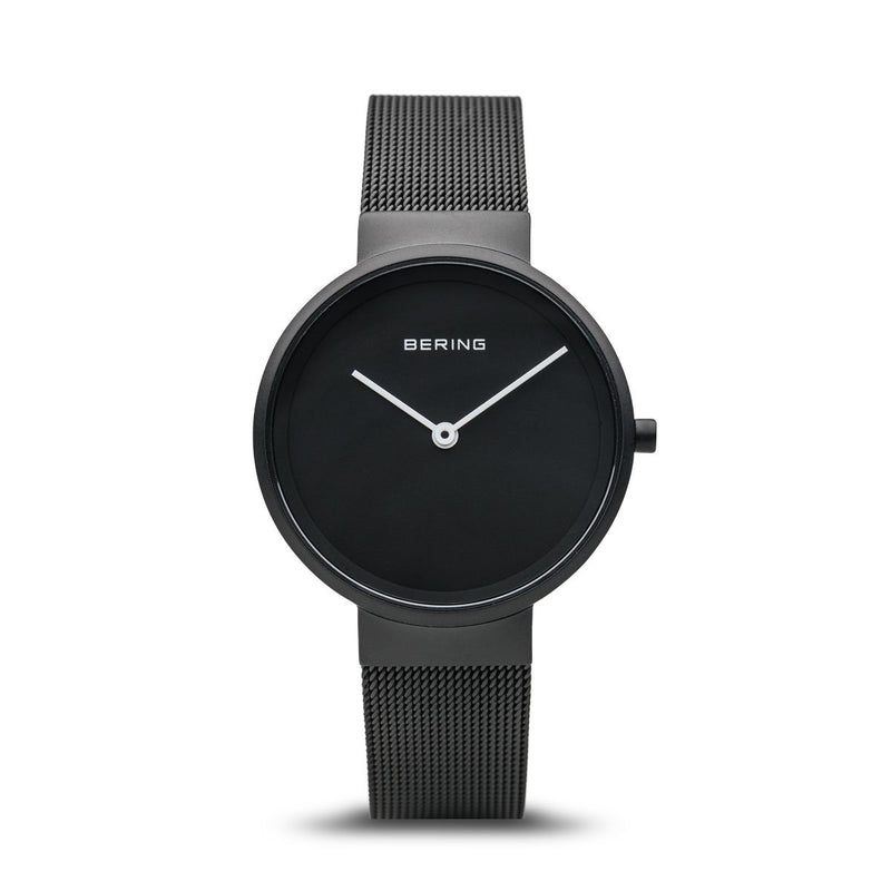 Bering Classic Matt Black Mesh Watch