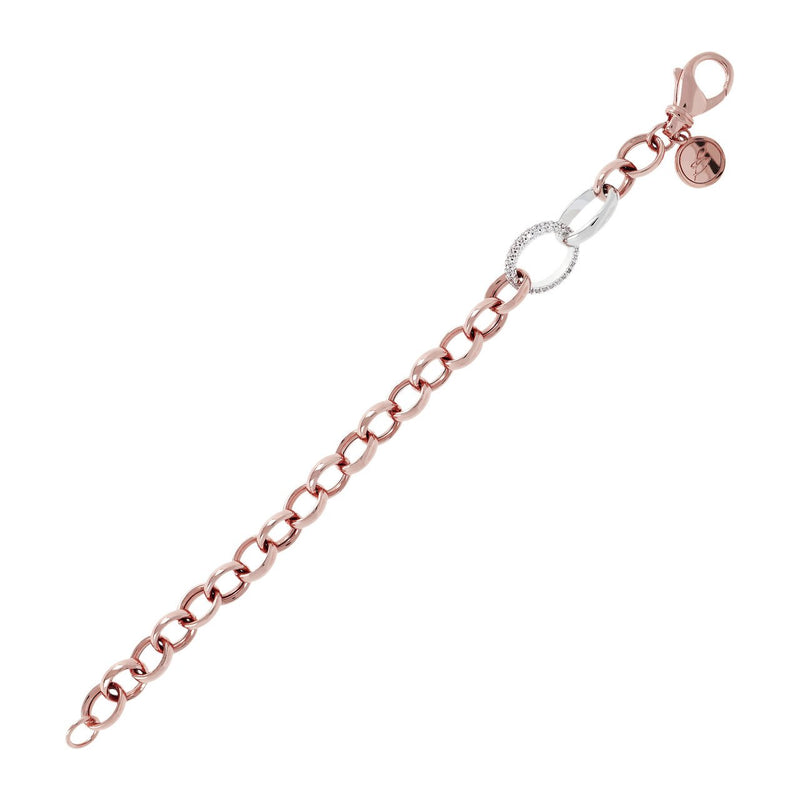 Bronzallure Pave Link Bracelet