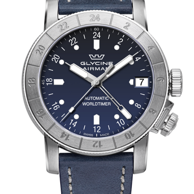 Glycine airman worldtimer gmt on sale