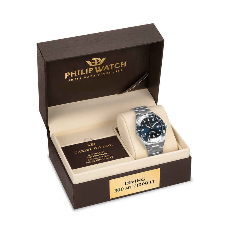 Philip Caribe Diving Automatic Blue Watch