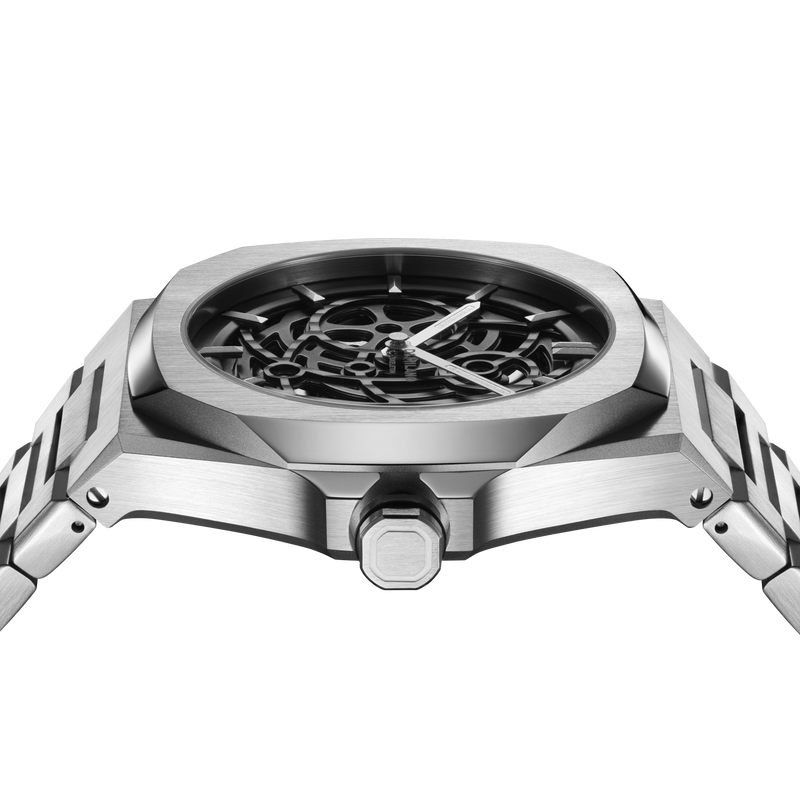 D1 Milano Silver Skeleton Automatic Watch SKBJ10