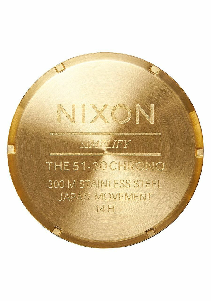 Nixon 51-30 Chrono All Gold And Black Mens Watch A083-510-00