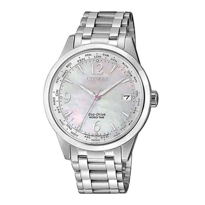 Citizen Silver World Time Classic Watch FC8001-87D