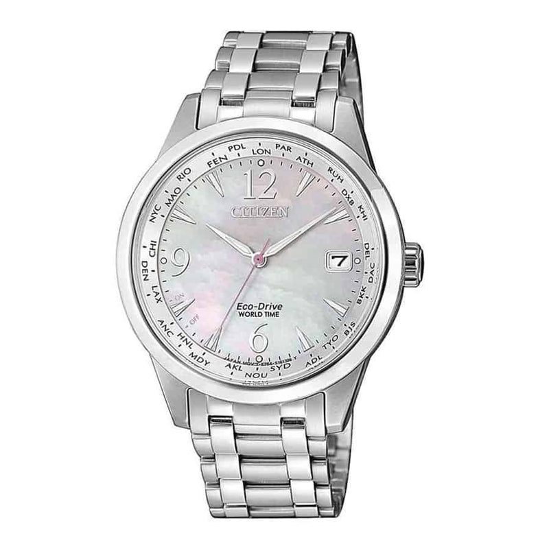 Citizen Silver World Time Classic Watch FC8001-87D