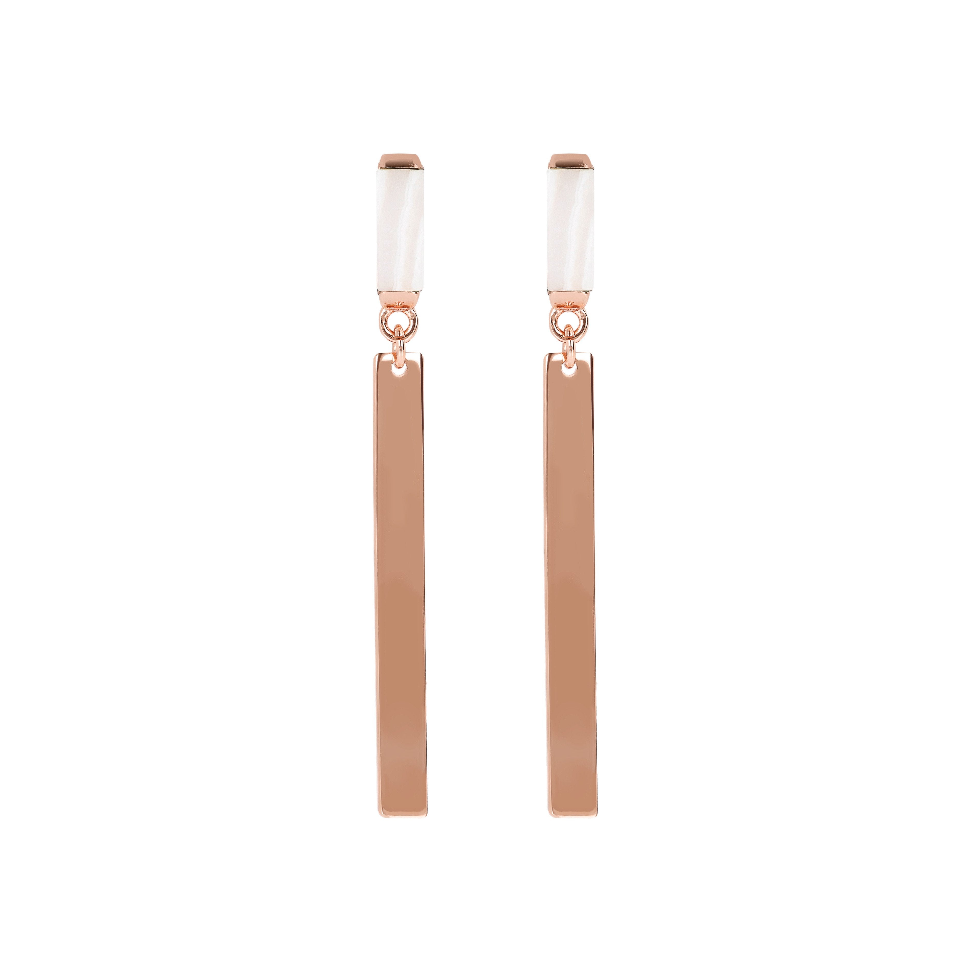 Bronzallure Natural Stones Pendant Earrings