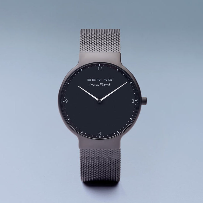 Bering Max René Matt Black Mesh Watch