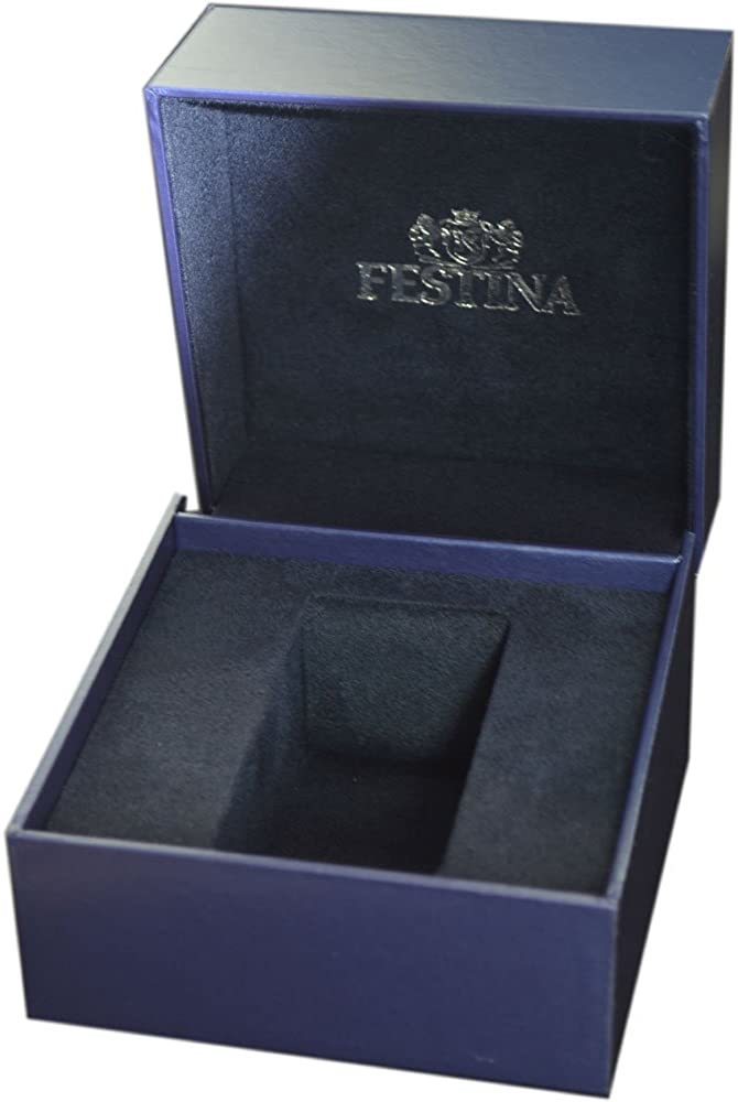 Festina White Dial and Brown Leather Strap Mens Watch