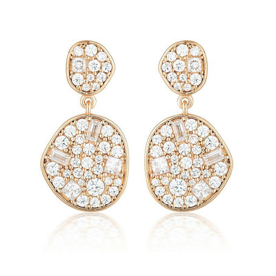 Georgini Anna Mosaic Drop Earring Rose Gold