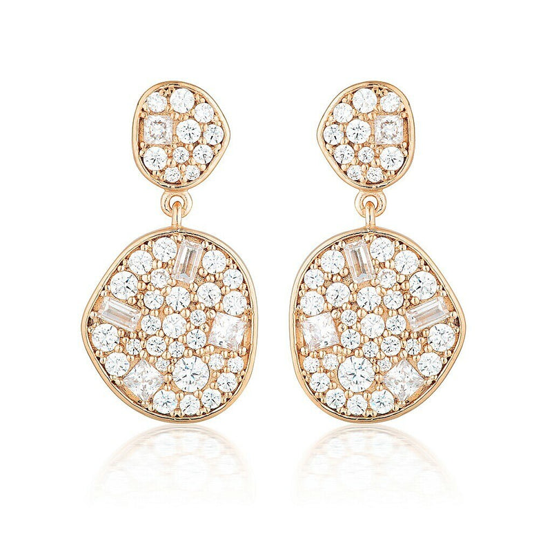 Georgini Anna Mosaic Drop Earring Rose Gold