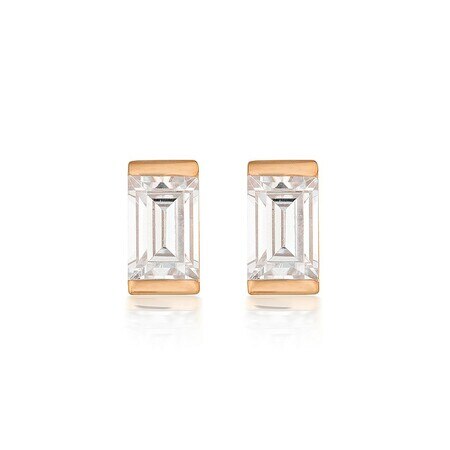 Georgini Mosaic Baguette Stud Rose Gold