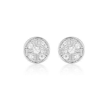 Georgini Mini Mosaic Earrings Silver