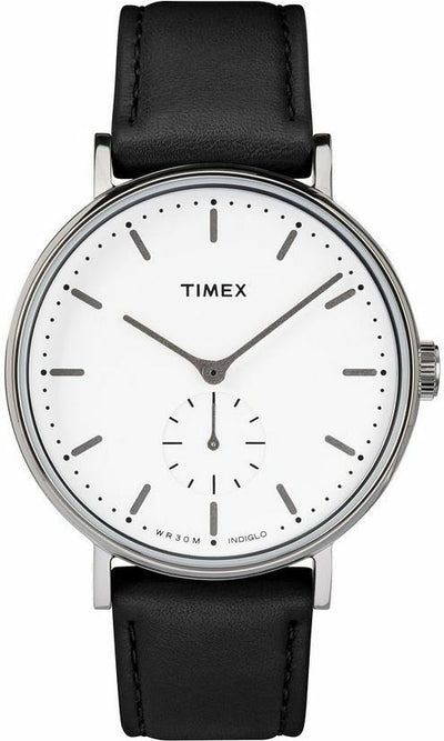 Timex Mens Southview Multifunction Black Leather Strap Watch Tw2R38000