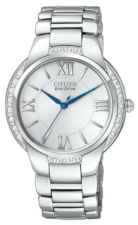 Citizen Eco-Drive Ciena Diamond Stainless-Steel Em0090-57A - Womens Watch