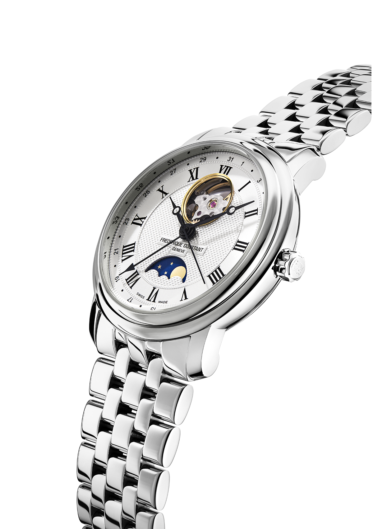 Frederique Constant Classics Heart Beat & Moonphase Watch FC-335MC4P6B2