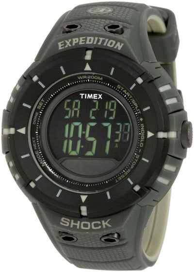 Timex Expedition Trail Series Shock Digital Compass Black Green Resin Watch Direct