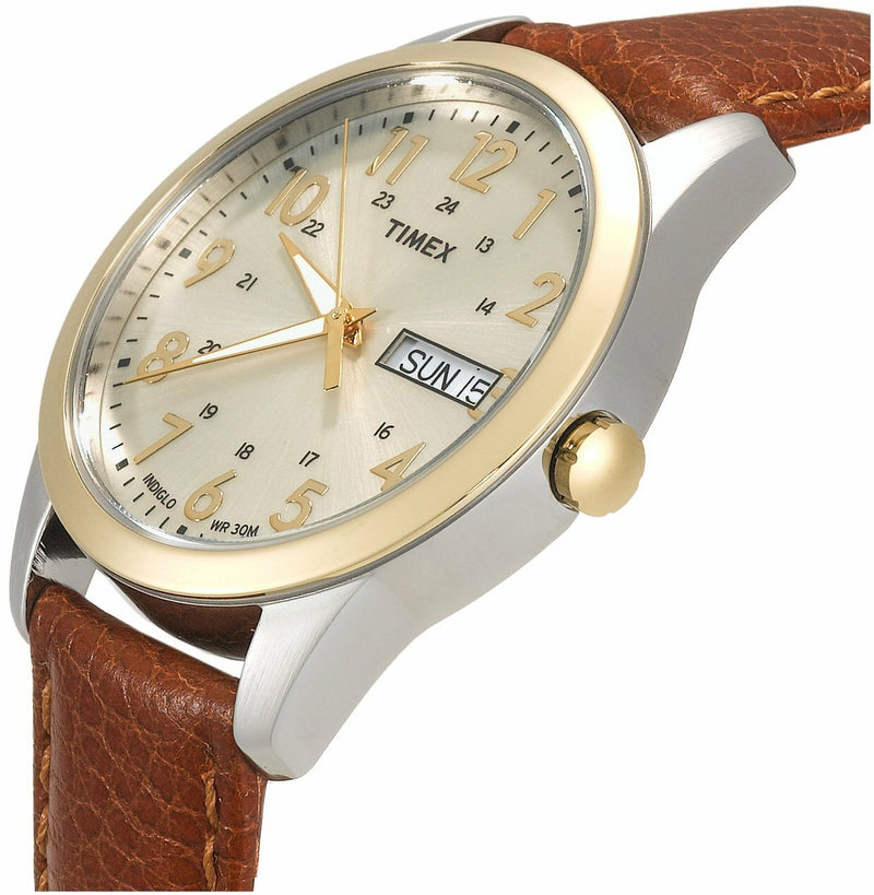 Timex Elevated Classics Dress Brown Leather Strap T2N105 - Mens