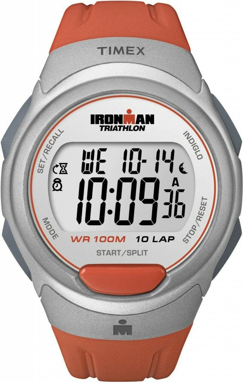 Timex Ironman Traditional 10 Lap Orange Sunset Silver Tone Resin