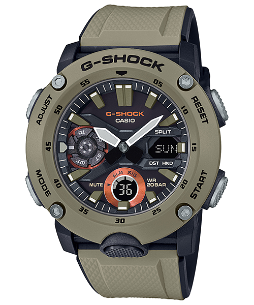 G-Shock 碳芯军用米色表带手表 GA-2000-5A