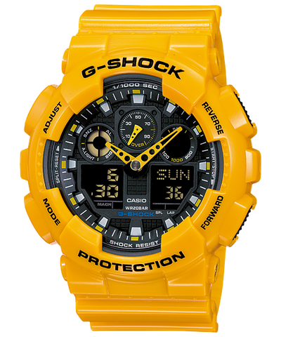 Casio G Shock Military Yellow Men s Watch GA100A 9A Watch Direct