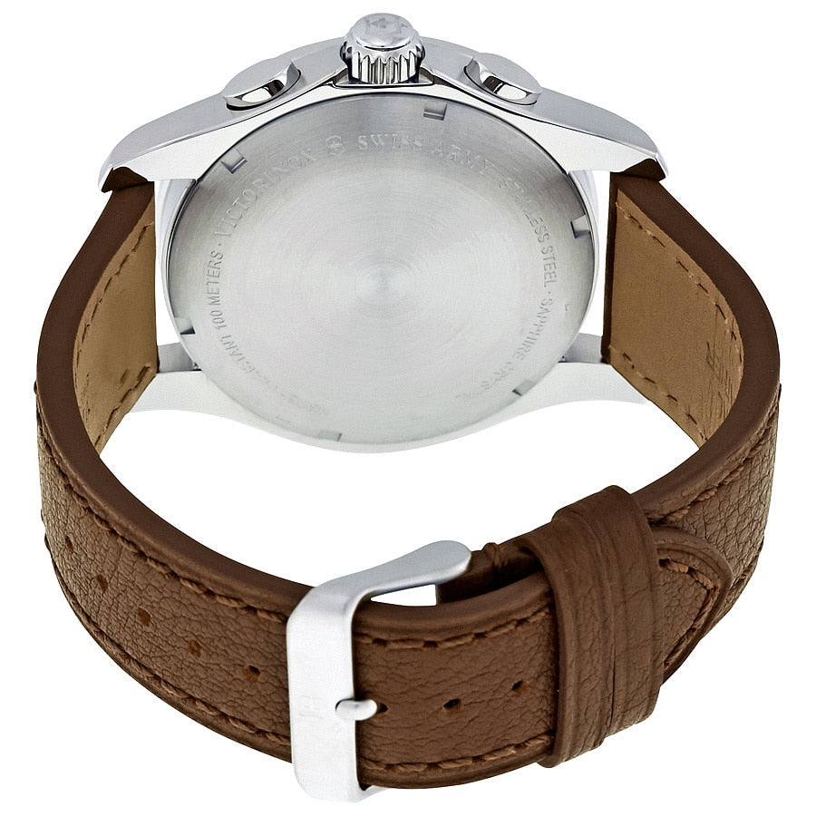 Victorinox Chrono Classic Xls Brown Dial Brown Leather Mens Watch Watch Direct