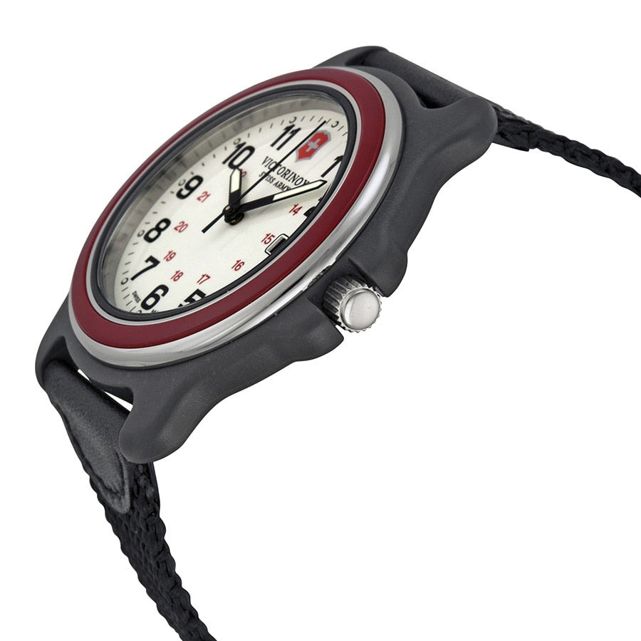 Victorinox Original Xl White Dial Black Nylon Strap Mens Watch Watch Direct