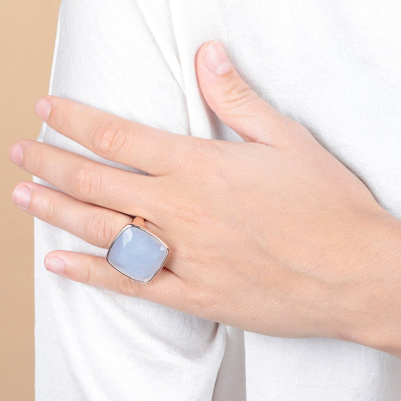 Bronzallure Incanto Rhombus Shape Faceted Stone Ring